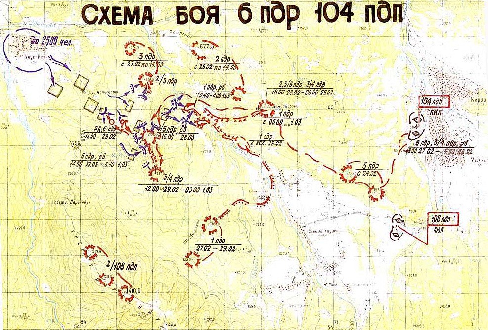 Схема боя на высоте 776.0